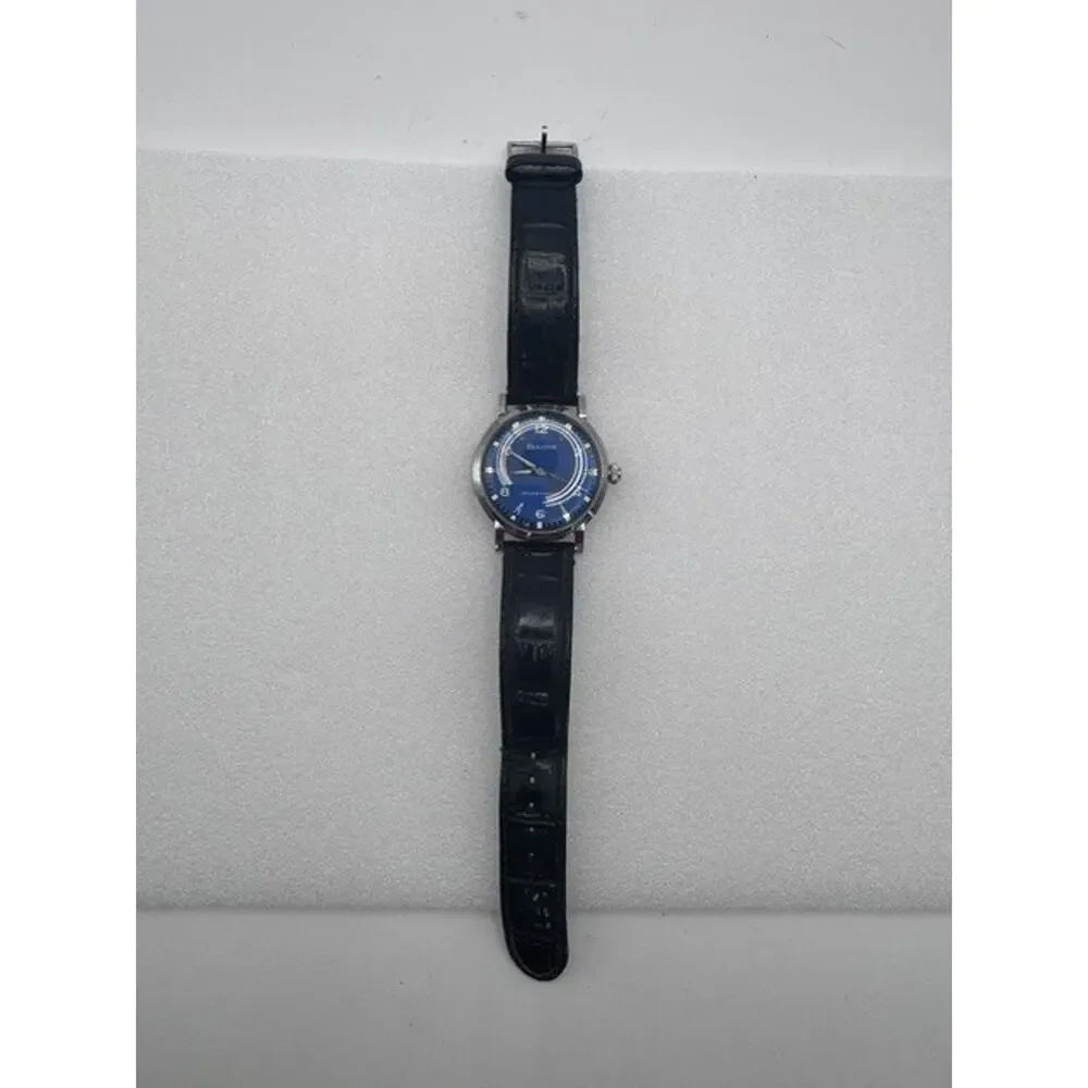 Bulova 96A242 Classic Automatic Blue Dial Leather Strap Selfwinding Watch $499